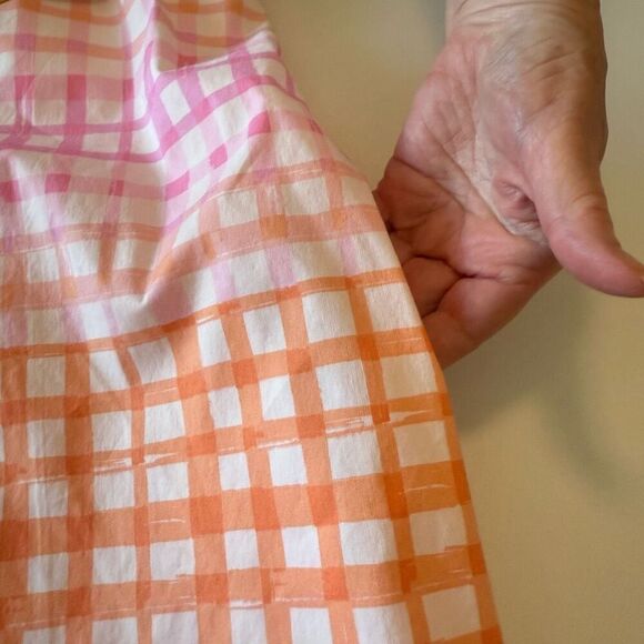 Scoop Bow Back Pastel Plaid Midi Dress Size 22 Soft Girl, Coastal - Picture 12 of 15